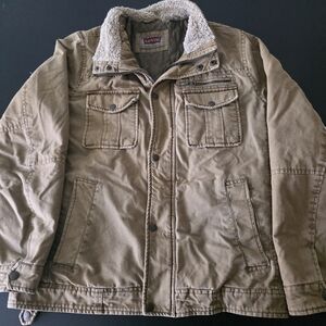 Levi's Men's Brown Sherpa-Collar Field Jacket
